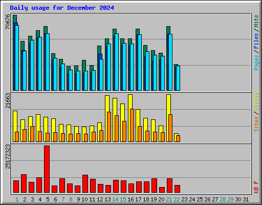 Daily usage for December 2024